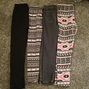 4 pair of Girls leggins